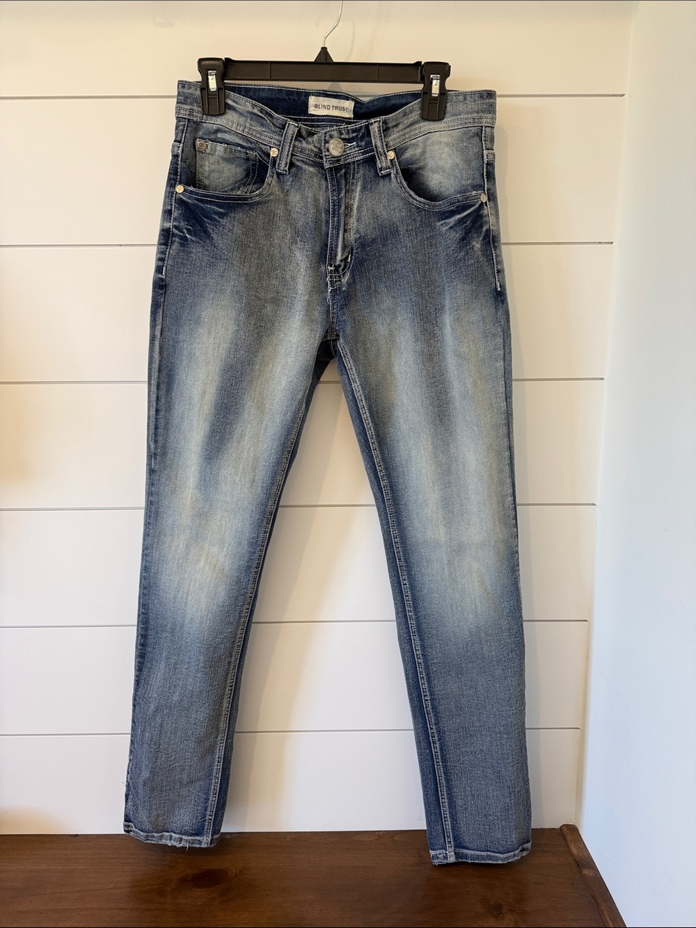 Men’s Skinny Washed Blue Jeans
